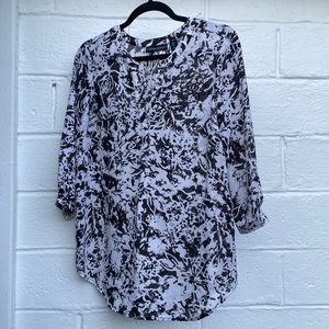 Cynthia Rowley | black and white lightweight blouse | size S